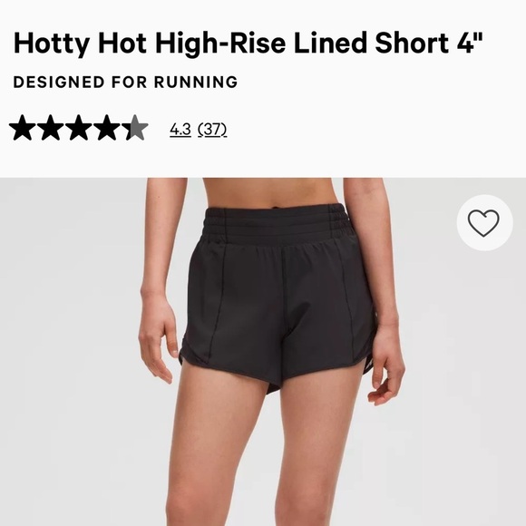 lululemon athletica Pants - Lululemon hotty hot Lined Running Shorts - ladies size 2